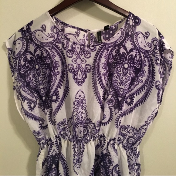 Mango MNG Swim Cover Up Sz Sm NWT Paisley Boho - Picture 4 of 8